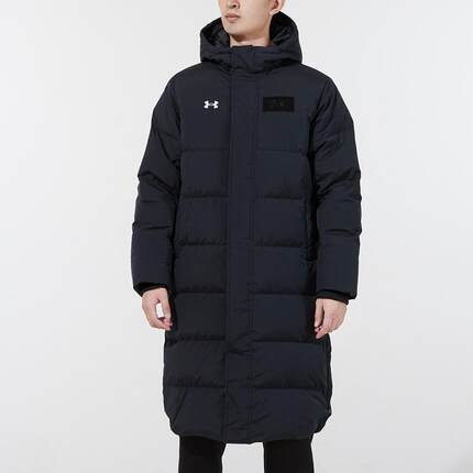 UA/安德玛 男女外套冬季经典简约印花logo运动长款保暖防风羽绒服