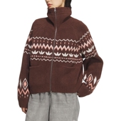 KS5985 复古休闲翻领针织线衫 adidas阿迪三叶草女装 潮流时尚