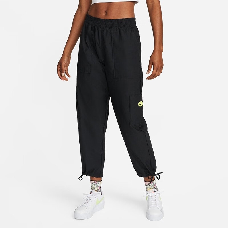 耐克女运动工装宽松休闲收口长裤