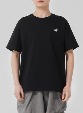 New Balance新百伦男装 简约舒适运动休闲圆领短袖T恤AMT51374-BK