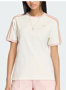 adidas三叶草 女子经典时尚简约圆领短袖T恤KY8126 KY5093 KS9293