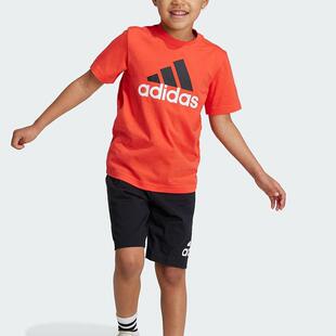 IV7448 adidas阿迪童装 IV9584 套装 短裤 经典 舒适日常休闲百搭短袖