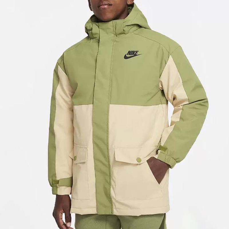 耐克儿童棉服连帽夹克外套