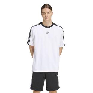 adidas三叶草男女装 经典条纹宽松休闲圆领短袖T恤KD5829 KD5830