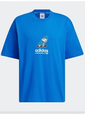 Adidas三叶草男装 运动休闲宽松舒适短袖T恤 JC6828 JC8371