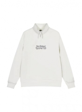 New Balance新百伦男女装 立领拉链字母印花运动休闲卫衣NCE11021