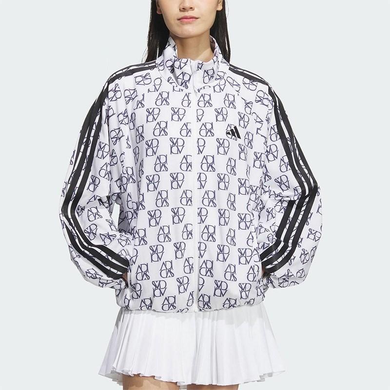 adidas阿迪 女子潮流时尚印花透气休闲百搭立领夹克外套JY7702