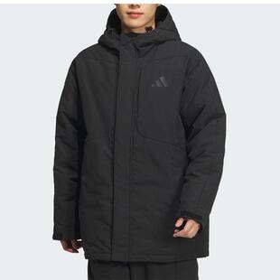 Adidas阿迪达斯男装 防泼水户外百搭运动连帽羽绒服JY4213