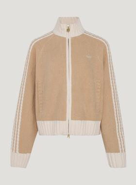 adidas三叶草女装 时尚条纹运动休闲立领夹克外套KV8866 KD7969