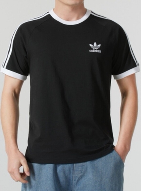 Adidas三叶草男女装 运动休闲圆领短袖T恤 KB2460 KB2459JY1397