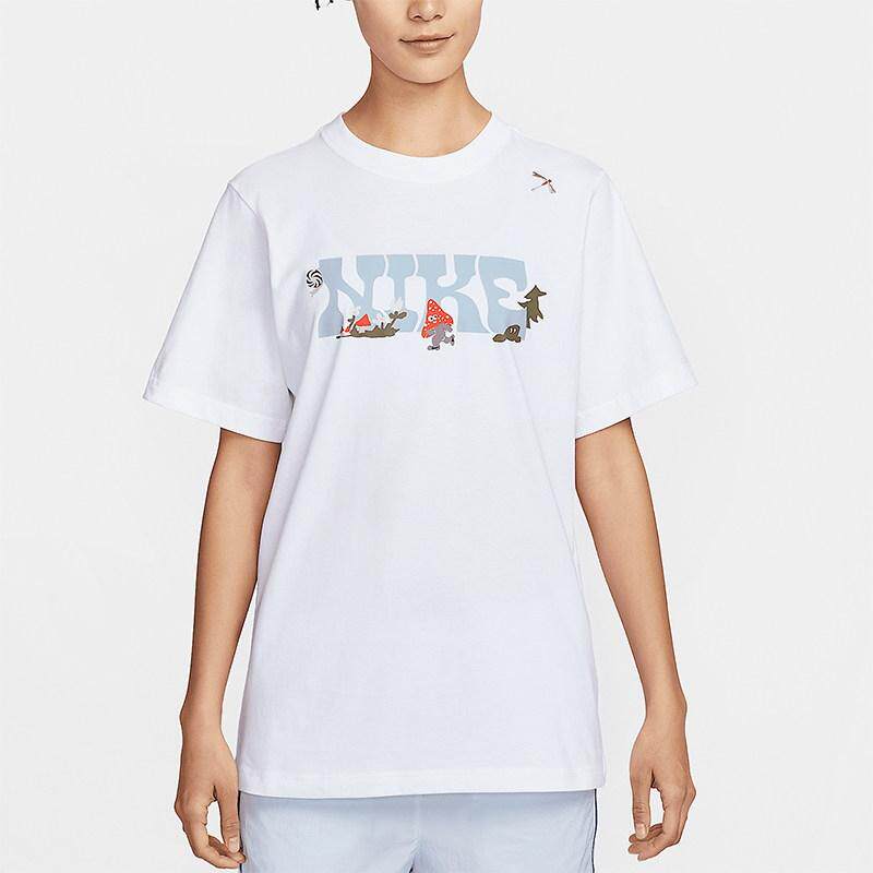 断码清仓/Nike耐克女装 舒适时尚宽松休闲圆领短袖T恤IF0607-100