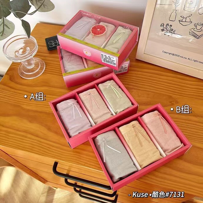 酷色7131高弹裸氨中腰透气抗菌无缝女三角裤柚皮素底裆祛味引力裤