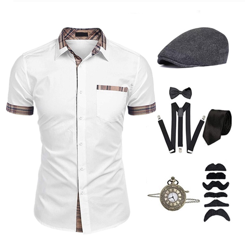 外贸爆款1920S盖茨比聚会套装衬衣年会歌手街舞舞台表演