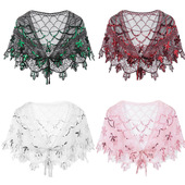 2026亚马逊爆款 1920s配件宴会晚礼服婚纱礼服女短披肩欧美