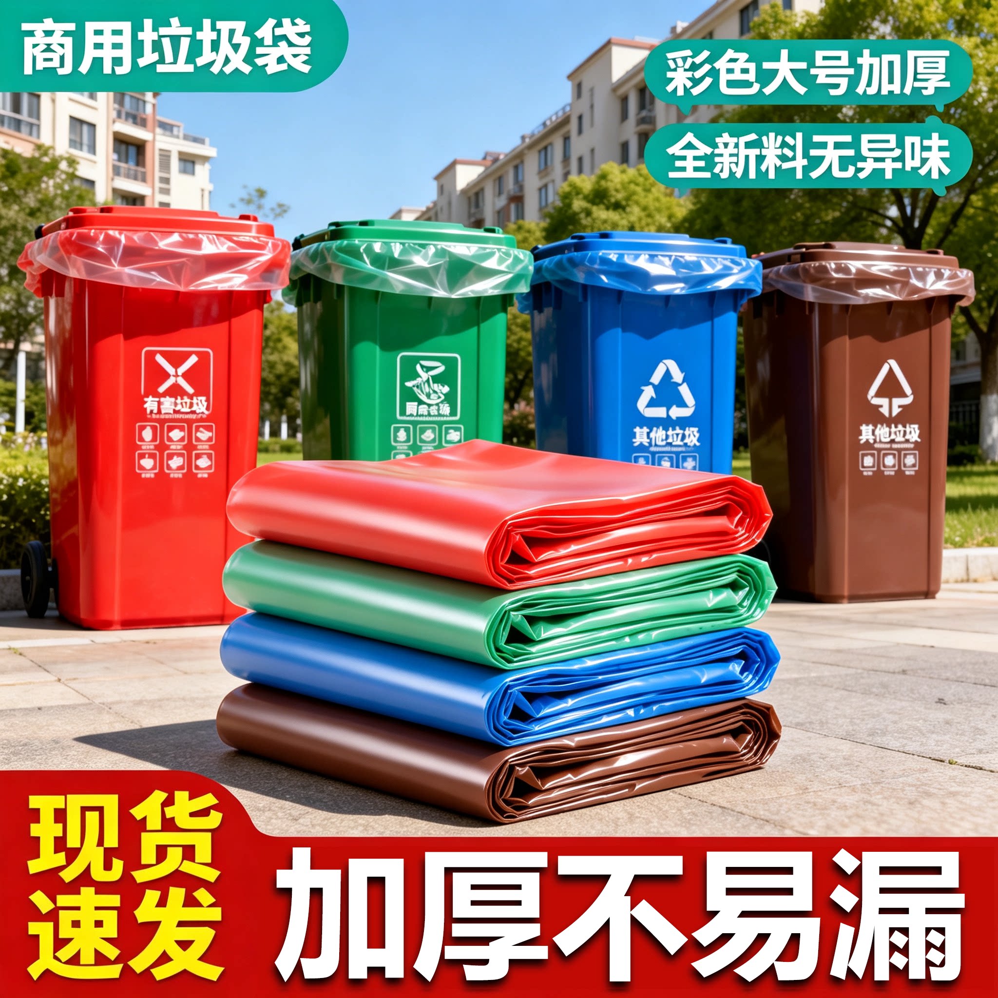 4丝50垃圾袋严选加厚拼板平口