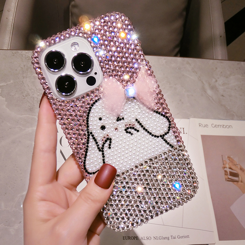 华为P70pro卡通水钻手机壳可爱