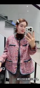 蜕变日记5288大码小香风棉服女胖MM棉袄200斤女装新款棉衣外套冬