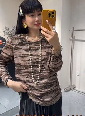 流依涵88032大码T恤衫女胖MM网纱打底衫200斤女装新款上衣小衫春