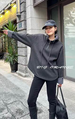 大橘子3055大码卫衣女胖mm抓绒小衫连帽200斤女装新款上衣T恤衫秋