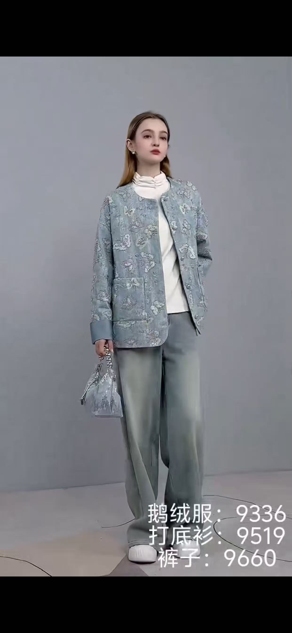 谷马9366大码羽绒服女胖MM国风新中式鹅绒服200斤女装新款棉衣冬