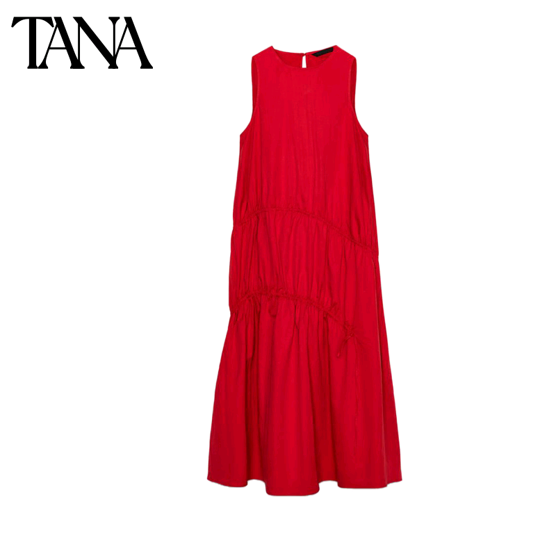 春季新品女装度假风圆领无袖尼龙蝴蝶结饰迷笛连衣裙 4772308,女装/女士精品,连衣裙,淘宝优惠券,粉丝福利购,淘宝优惠卷