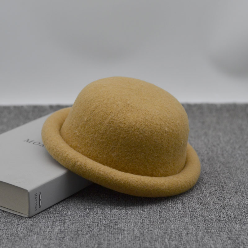 小礼帽短檐保暖减龄卷边复古秋冬