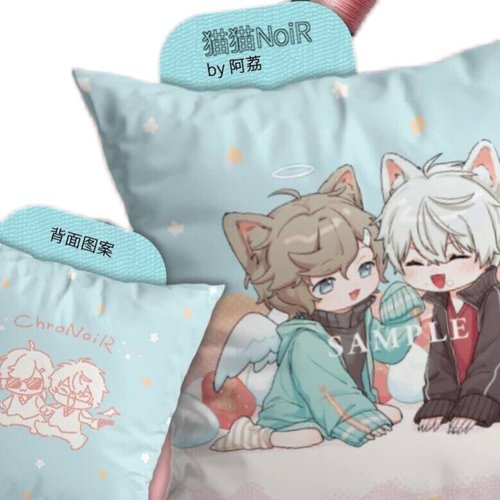 【二创周边】ChroNoiR-黑無象方形抱枕枕套43*43cm