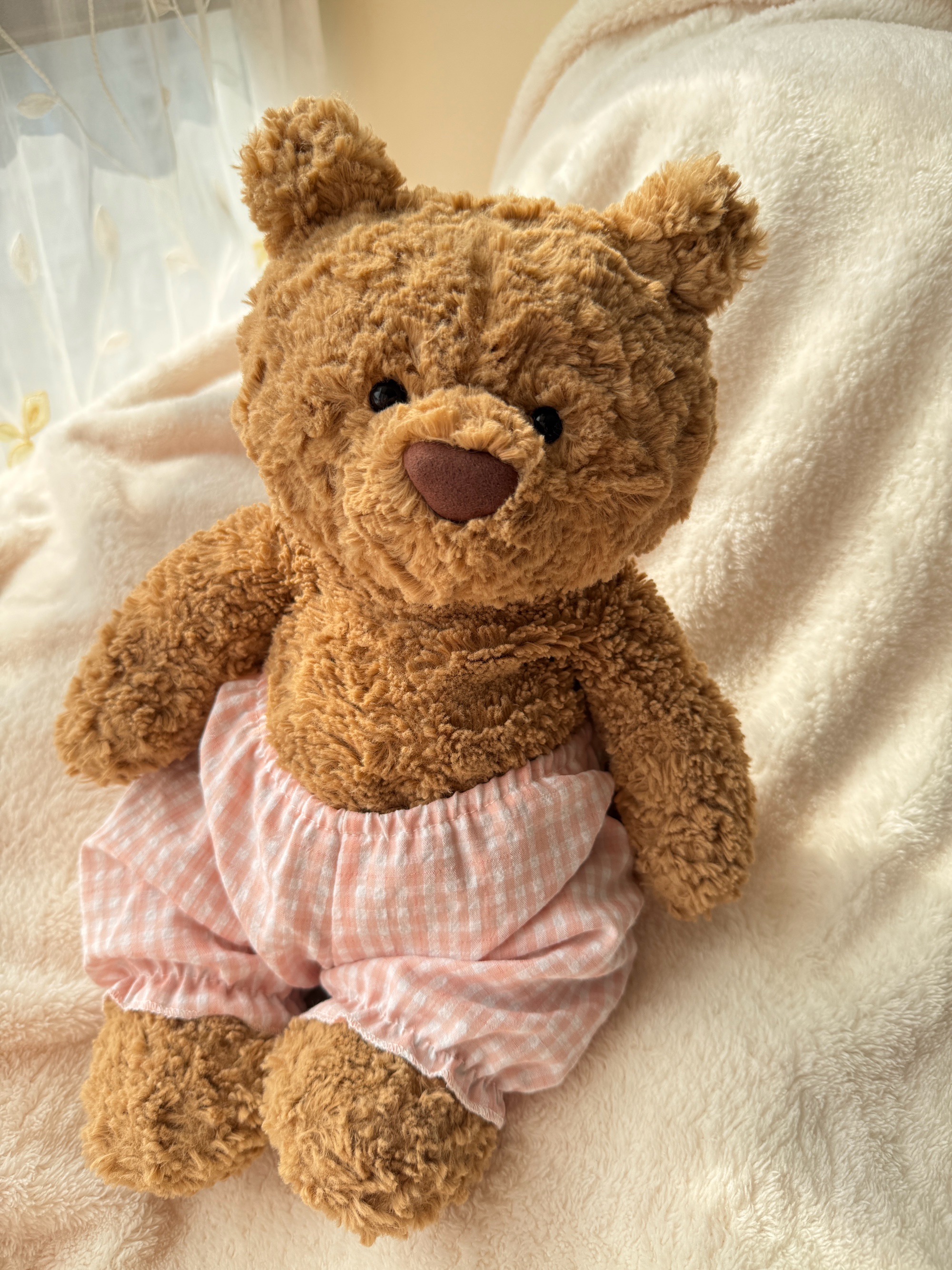 憨七七手作巴塞罗熊裤衩短裤巴猪内裤小熊裤子娃衣着替