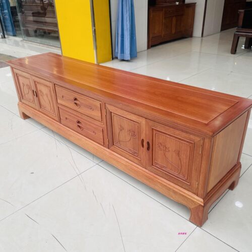 红木电视柜新中式菠萝格木