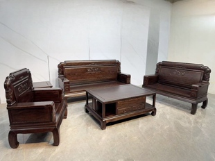 红木菠萝格木沙发客厅全实木多子沙发123位花梨木刺猬紫檀色沙发