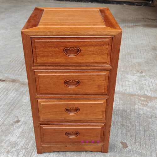 中式实木四抽斗柜卧室收纳