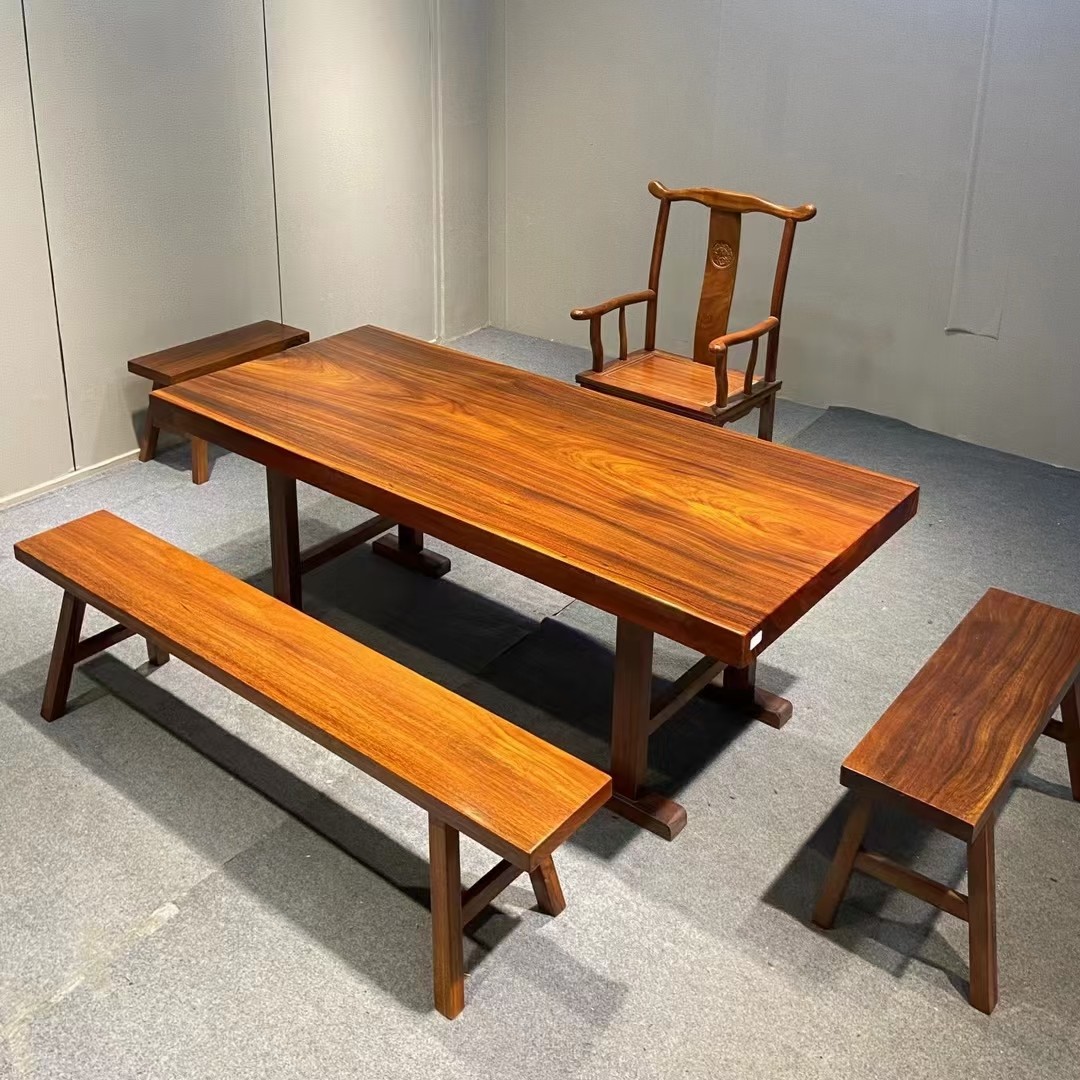 4米长方形功夫茶台花梨