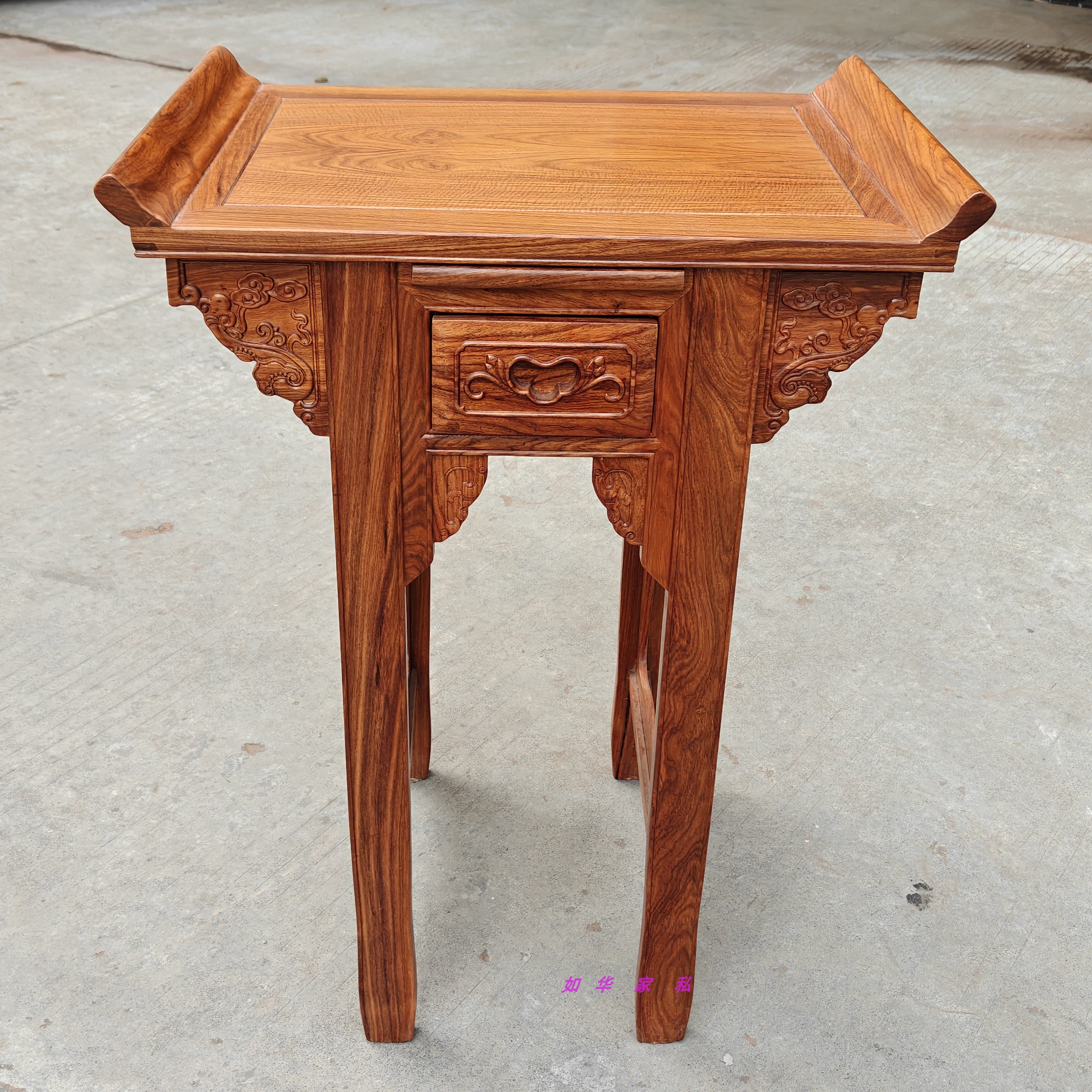 红木进口非洲刺猬紫檀木乔台68全实木小乔台传统供台佛堂香案佛台