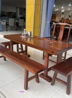 1.8米大板茶台黄花梨木长形茶桌