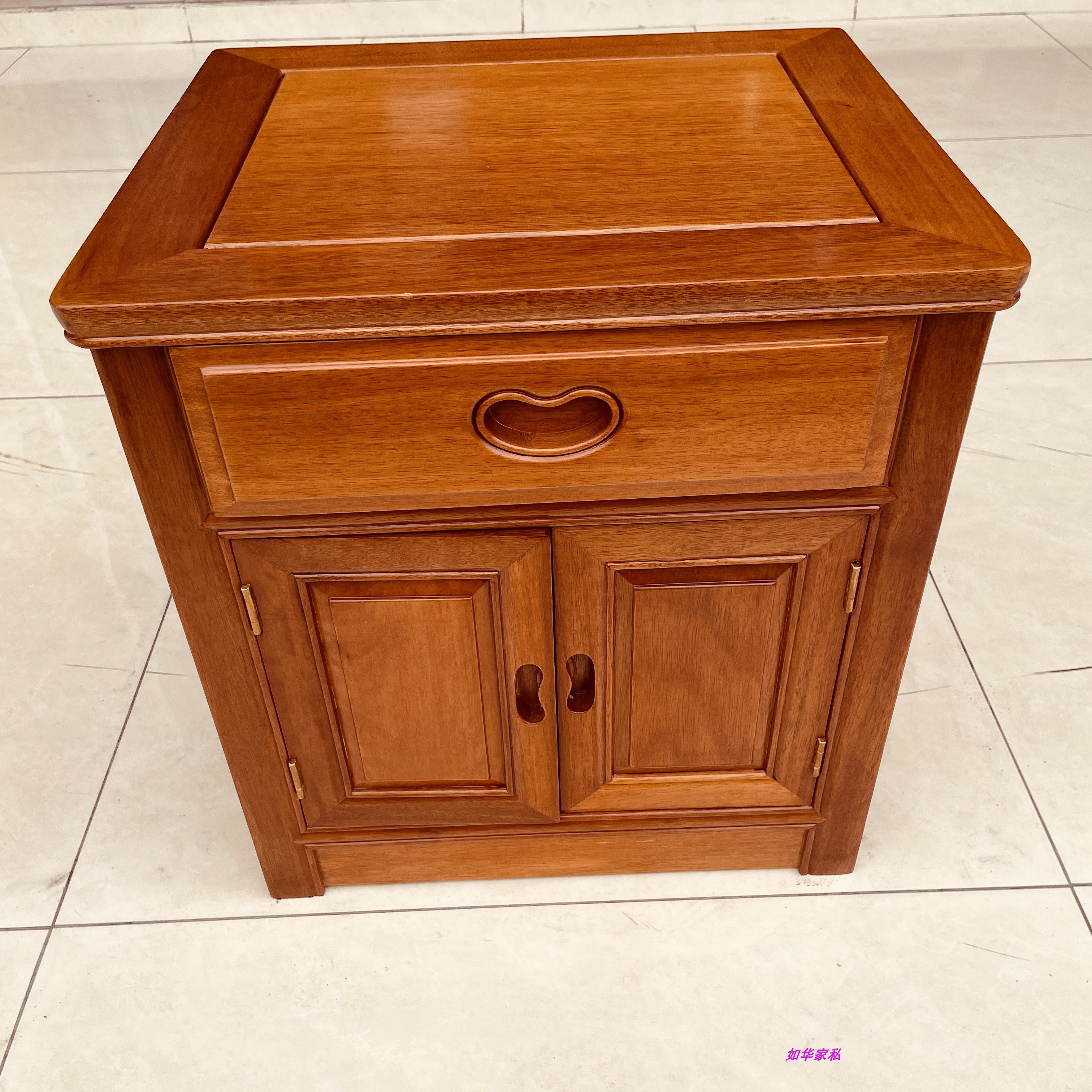 红木床头柜进口菠萝格木房间柜子全实木床边柜对开门花梨木储物柜