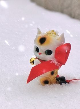 萌猫三剑客 原创sofubi喵斯拉六分件mini玩具 艺术家潮流玩具