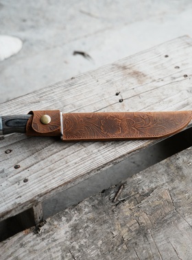 手工适用于 Buck巴克119 战术刀鞘刀套真皮复古牛皮疯马皮户外119