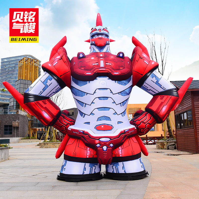 充气卡通气模人广告机器人恐龙开业庆典充气人偶行走超人熊猫公仔