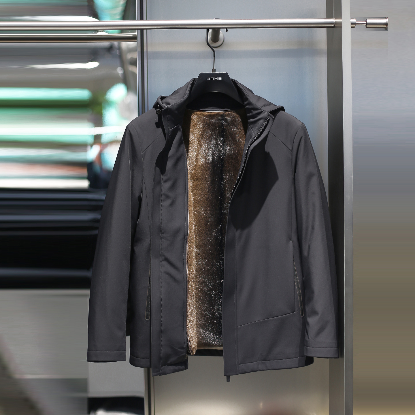 2025冬季新款男士可拆内胆棉衣中年爸爸装加厚可脱卸帽防寒尼克服