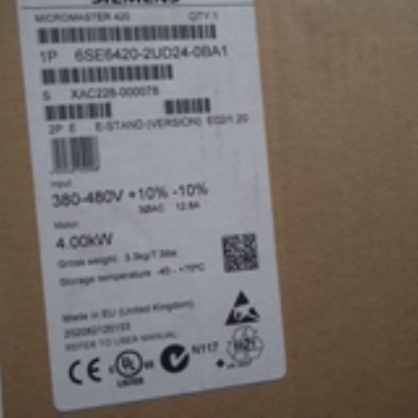 6SE6420-2UD24-0BA1 MM420变频器40KW 6SE6 420-2UD24-0BA1