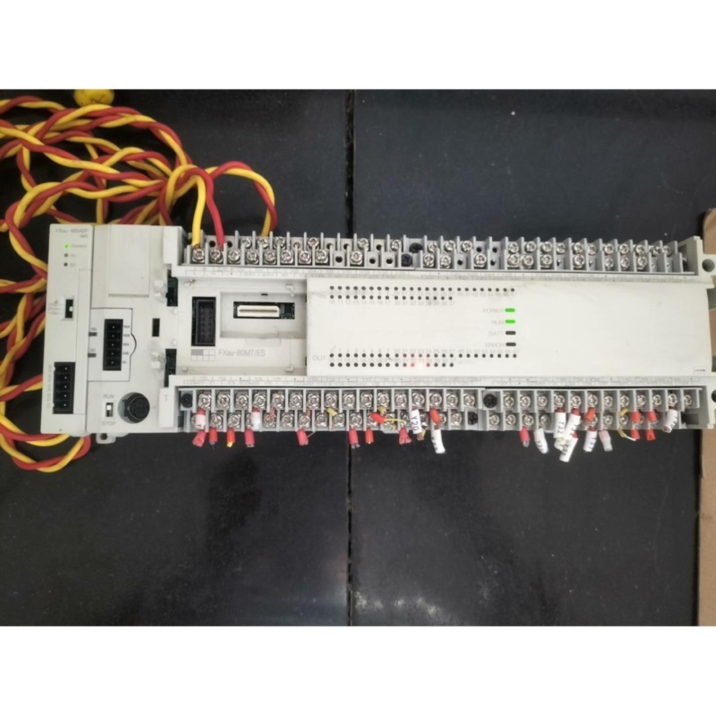 拆机三菱FX3U-80MTES-AFX3U-485ADP