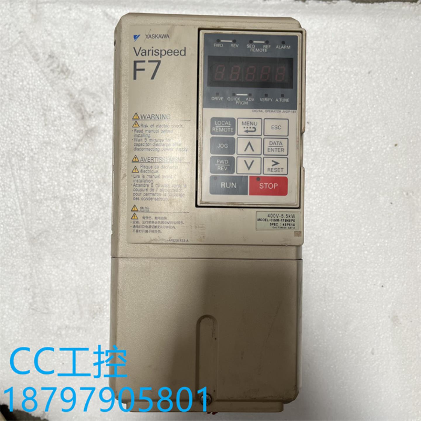 安川变频器CIMR-F7B45P5  380V 55KW 已测试包好