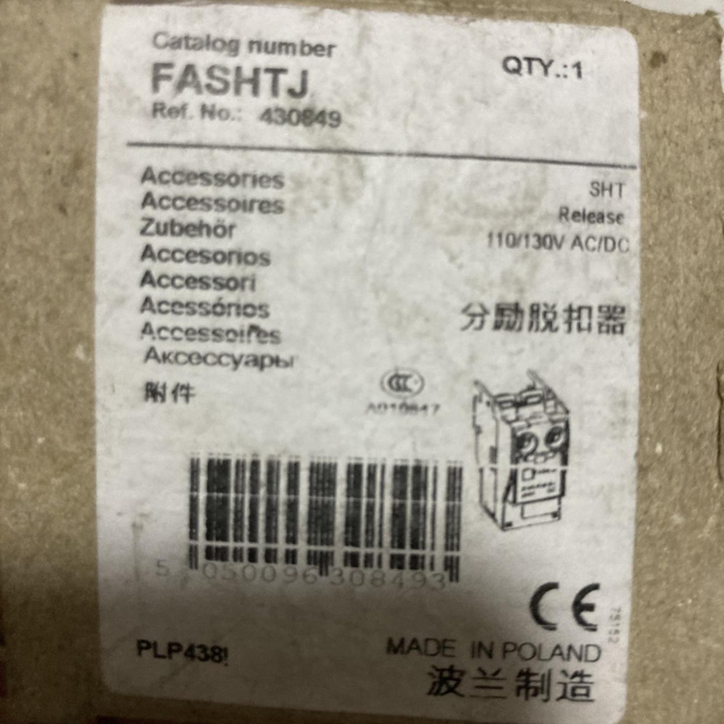 全新原装美国通用电气断路器用 分励脱扣器 FASHTJ 110V 现货