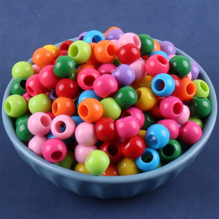 12MM大孔圆珠手工编织儿童串珠亚克力散珠diy饰品手机链手链珠子