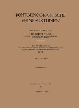 预订 Röntgenographische Feinbaustudien: 9783663152590