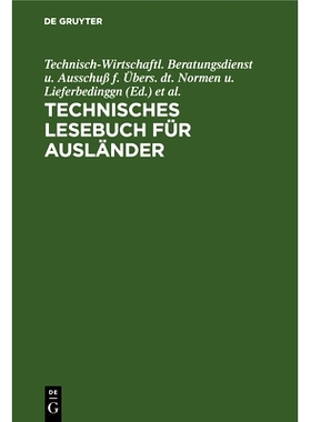 预订 Technisches Lesebuch für Ausländer: [TWB-AFÜ]: 9783486774061