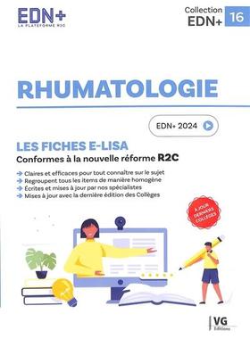 预订 Rhumatologie : les fiches e-Lisa : conformes à la nouvelle réforme R2C, EDN+ 2024