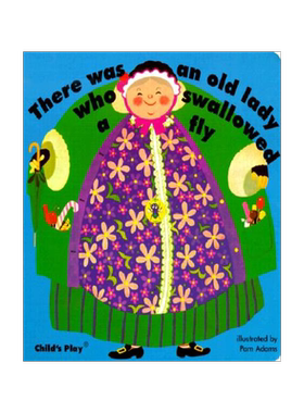 现货 英文原版 Child's Play纸板洞洞书 廖彩杏书单推荐 There Was an Old Lady Who Swallowed a Fly 吞下苍蝇的老奶奶
