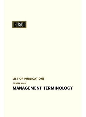 预订 List of Publications Concerning Management Terminology: 9783663030393