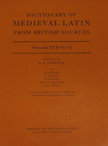 【预订】Dictionary of Medieval Latin from British Sources, Fascicule XVII, Syr-Z